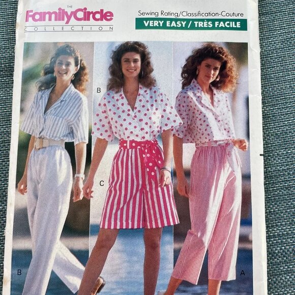 Vintage Butterick 4109 Misses Top Pants Shorts Family Circle Misses 18-20-22 - Picture 1 of 2